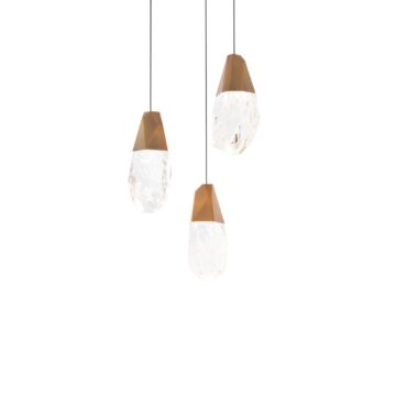 Martini LED Pendant in Aged Brass by Schonbek Beyond