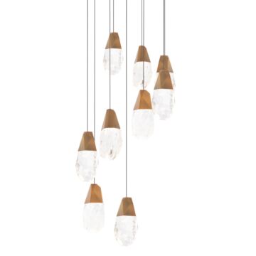 Martini LED Pendant in Aged Brass by Schonbek Beyond