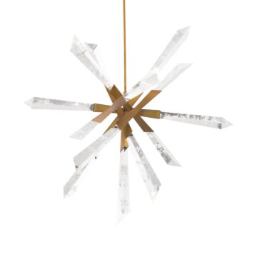Solitude LED Pendant in Aged Brass by Schonbek Beyond