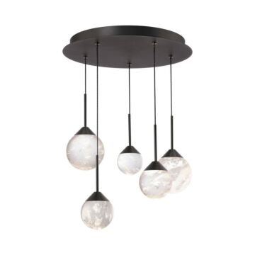 Quest LED Pendant in Black by Schonbek Beyond