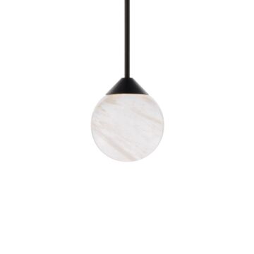 Quest LED Mini Pendant in Black by Schonbek Beyond