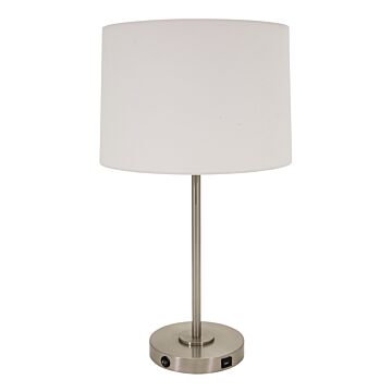  Brandon Table Lamp in Satin Nickel