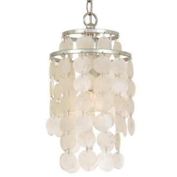 Brielle One Light Mini Chandelier in Antique Silver by Crystorama