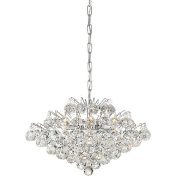 Quoizel Bordeaux 7 Light 20 Inch Pendant Light in Polished Chrome