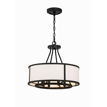 Bryant Four Light Chandelier in Black Forged by Crystorama
