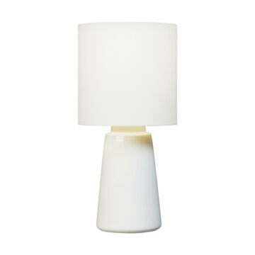 Vessel One Light Table Lamp in New White by Visual Comfort Studio