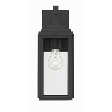 Byron One Light Outdoor Wall Sconce in Matte Black by Crystorama