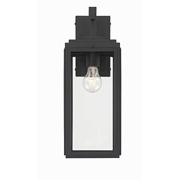 Byron One Light Outdoor Wall Sconce in Matte Black by Crystorama