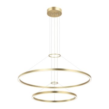 O'Hara LED Chandelier in Brushed Gold by Matteo Lighting