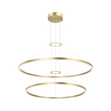 O'Hara LED Chandelier in Brushed Gold by Matteo Lighting