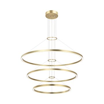 O'Hara LED Chandelier in Brushed Gold by Matteo Lighting