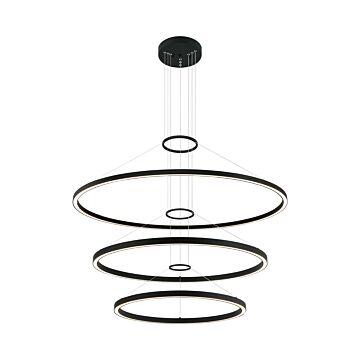 O'Hara LED Chandelier in Matte Black by Matteo Lighting