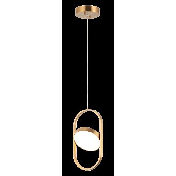 Kennedy LED Pendant in Aged Gold Brass by Matteo Lighting