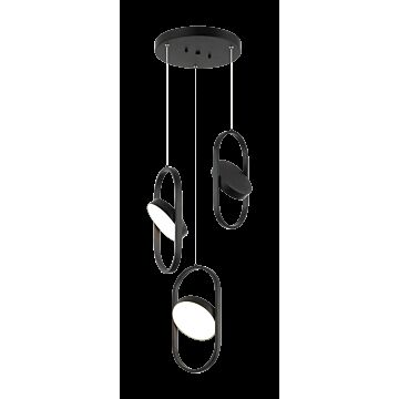 Kennedy LED Pendant in Black by Matteo Lighting