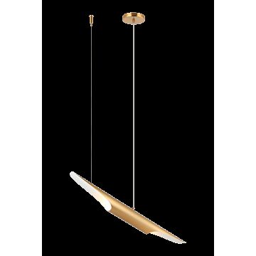 Stylus Two Light Chandelier in Aged Gold Brass by Matteo Lighting