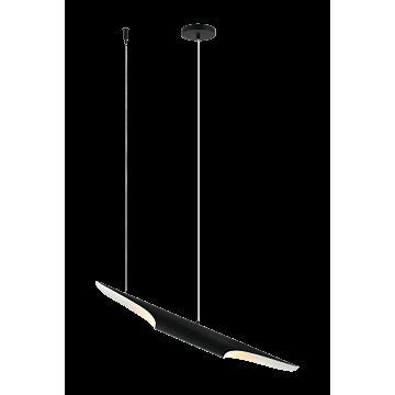 Stylus Two Light Chandelier in Matte Black by Matteo Lighting