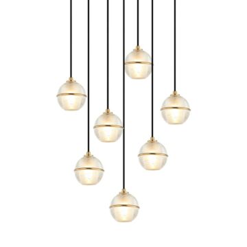 Misty Seven Light Pendant in  by Matteo Lighting