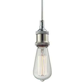 Bulstrode'S Workshop One Light Pendant in Chrome by Matteo Lighting