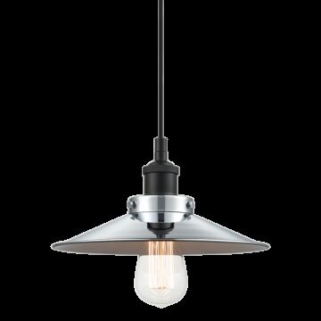 Bulstrode'S Workshop One Light Pendant in Black by Matteo Lighting