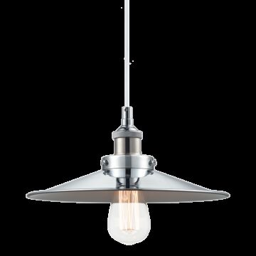 Bulstrode'S Workshop One Light Pendant in Chrome by Matteo Lighting