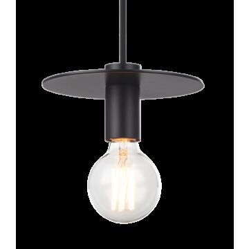Kasa One Light Pendant in Black by Matteo Lighting