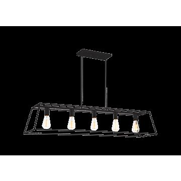 Candor Five Light Chandelier in Rusty Black by Matteo Lighting