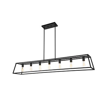 Candor Seven Light Chandelier in Rusty Black by Matteo Lighting
