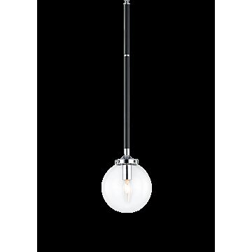 Particles One Light Pendant in Black & Chrome by Matteo Lighting