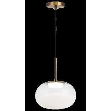 Jayce LED Pendant in Aged Gold Brass by Matteo Lighting