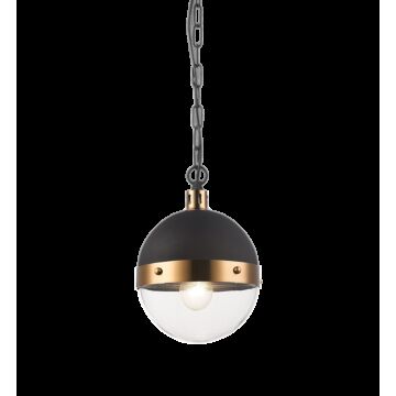 Torino One Light Pendant in Aged Gold Brass by Matteo Lighting