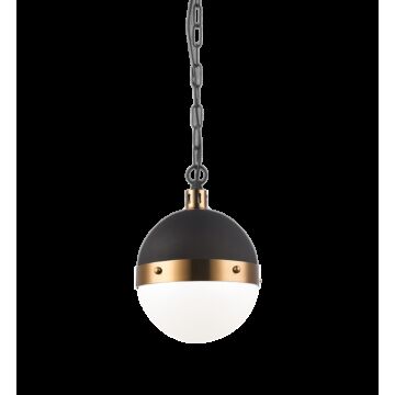 Torino One Light Pendant in Aged Gold Brass by Matteo Lighting