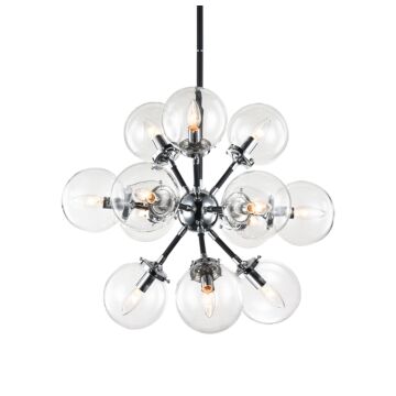 Soleil 12 Light Chandelier in Chrome by Matteo Lighting