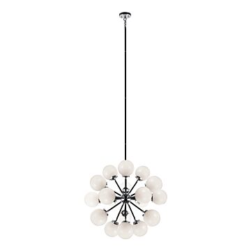 Soleil 18 Light Chandelier in Chrome by Matteo Lighting