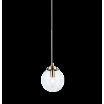 The Bougie One Light Chandelier in Aged Gold Brass by Matteo Lighting