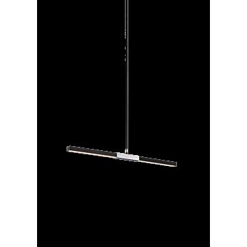 Lineare LED Pendant in Matte Black & Chrome by Matteo Lighting