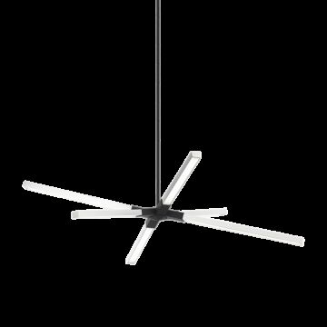 Asterisk LED Pendant in Matte Black   Chrome by Matteo Lighting