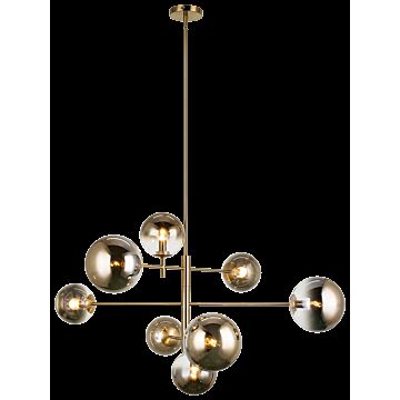 Averley Eight Light Chandelier in Aged Gold Brass by Matteo Lighting