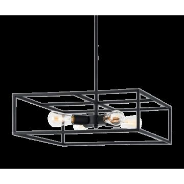 Candid Four Light Pendant in Rusty Black by Matteo Lighting