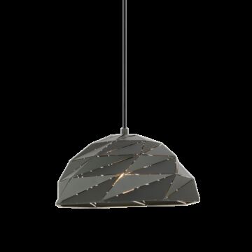 Riku One Light Pendant in Dark Grey by Matteo Lighting