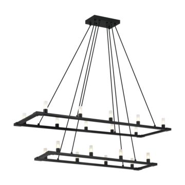 Cascadian 18 Light Chandelier in Matte Black by Matteo Lighting