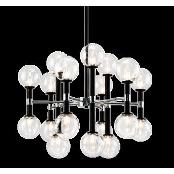 Stellar 18 Light Chandelier in Black by Matteo Lighting