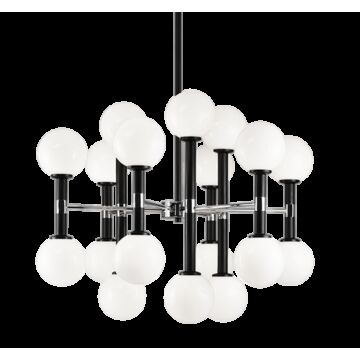 Stellar 18 Light Chandelier in Black by Matteo Lighting