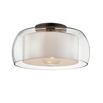 Candace One Light Flush Mount in Graphite by Troy Lighting