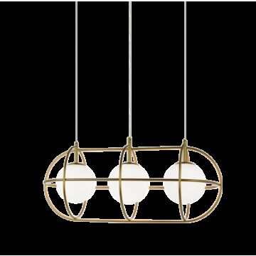 Eclipse Three Light Pendant in Gold by Matteo Lighting
