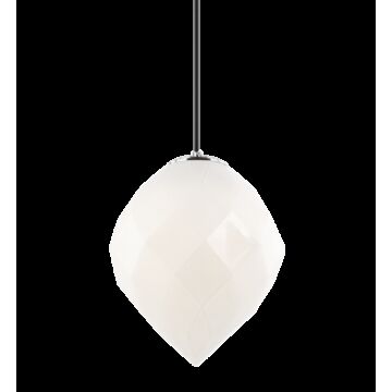 Gemma One Light Pendant in White by Matteo Lighting