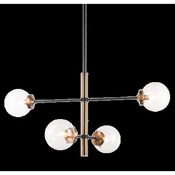 Enchant Four Light Pendant in Aged Gold Brass by Matteo Lighting