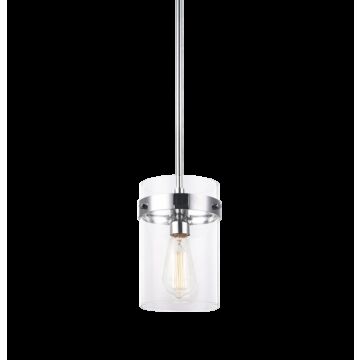 Zale One Light Pendant in Chrome by Matteo Lighting