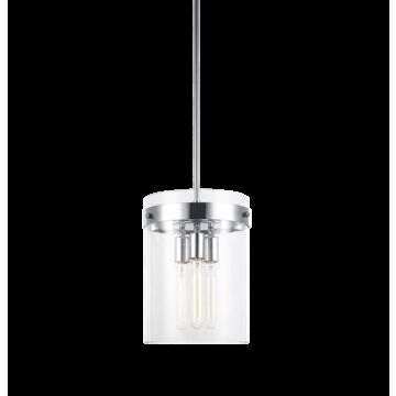 Zale Three Light Pendant in Chrome by Matteo Lighting