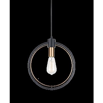 Odyssey One Light Pendant in Black by Matteo Lighting