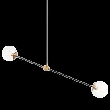 Cosmic Two Light Pendant in Aged Gold Brass by Matteo Lighting
